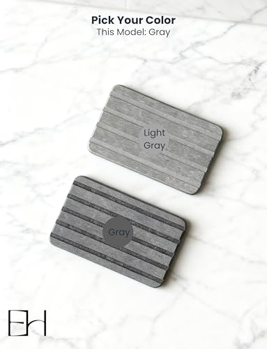Natural Diatomite Soap Tray - Fast Drying Stone Dish for Sink