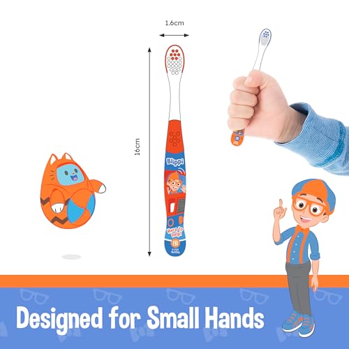 Brush Buddies Blippi Kids Toothbrush Set 6-Pack Soft Bristles for Toddlers
