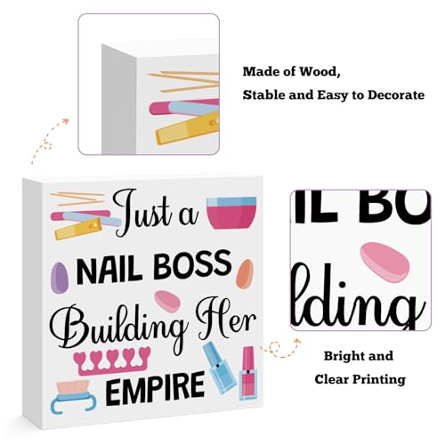 Nail Boss Wooden Box Sign - Gift for Nail Technicians & Artists