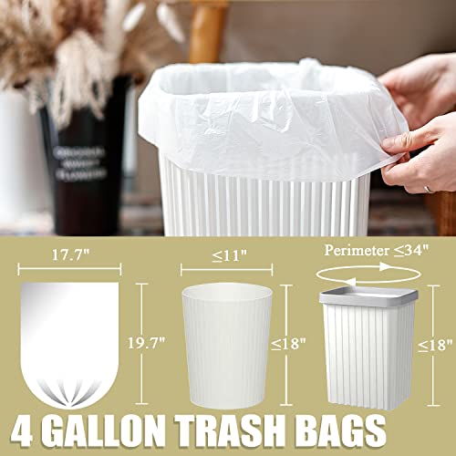 4 Gallon Trash Bags - 100 Count Small Garbage Bags by BENEVAL