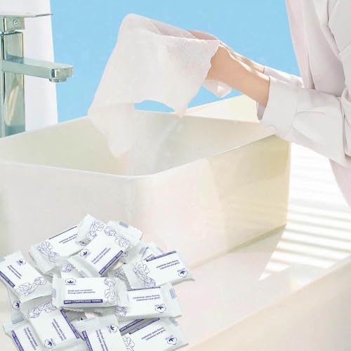30 Pcs Disposable Washcloths for Travel Compressed Towels Cotton Thick Portable Reusable Face Towel Tablets Outdoor Camping Hiking Sports Beauty Salon Cleaning Travel Kit for Hotel 11.8 x 9.5 inches