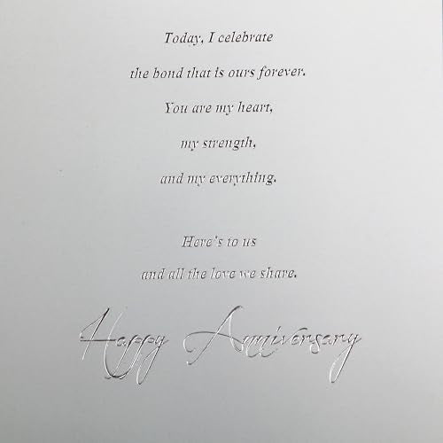 Elegant Silver Hearts Anniversary Card for Couples