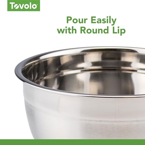 Tovolo Stainless Steel Mixing Bowl, 1.5 Quart - Set of 8