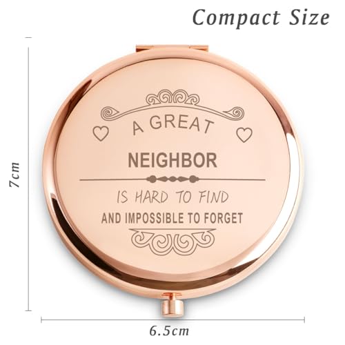 Personalized Compact Mirror Gift for Neighbors - 2.5 Inch
