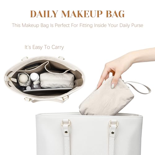 MUHUASHI Mini Waterproof Makeup Bag & Toiletry Organizer Clutch