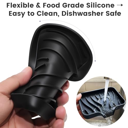 Silicone Soap Holder 3-Pack - Self-Draining Non-Slip Tray
