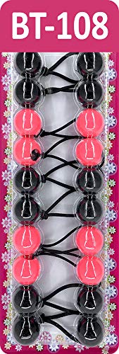 New Tara Girls Bubble Ball Ponytail Elastics 10-Piece Set BT108