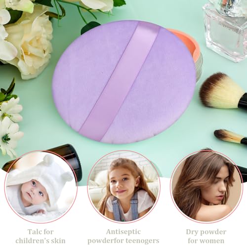 Mozeat Lens 5 Inch Ultra Soft Velour Body Powder Puff & Makeup Sponge