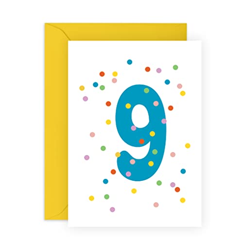 Happy Birthday Card for Daughter - Fun 9th Birthday Card with Stickers