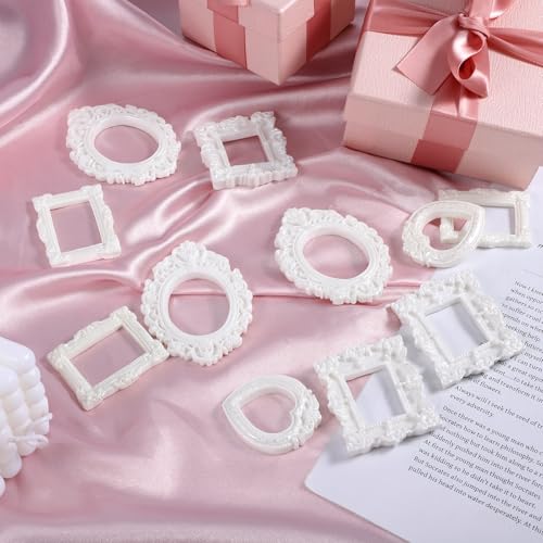 12 Pcs Mini Vintage Picture Frames Small Baroque Resin Gold Frames