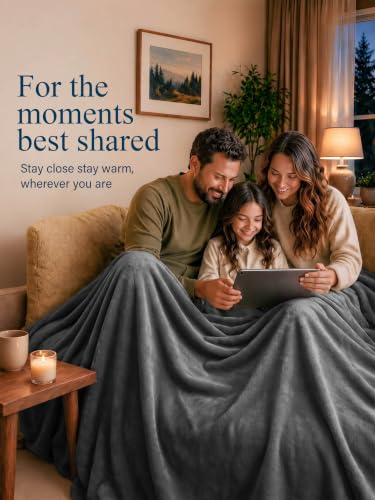 Utopia Bedding Twin Size Fleece Bed Blanket - Grey, 60x80 Inches, Ultra Soft