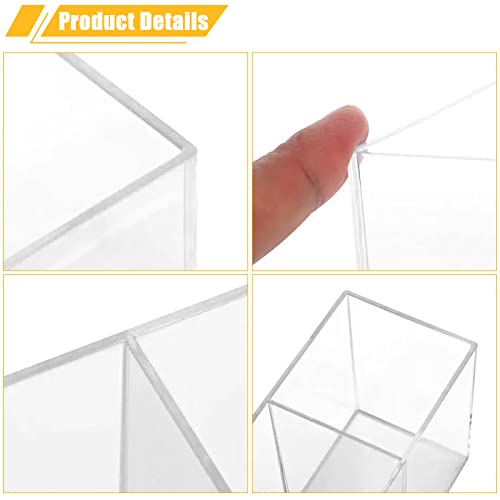 Cerpourt Clear Makeup Brush Organizer - Acrylic Storage Holder with 3 Slots