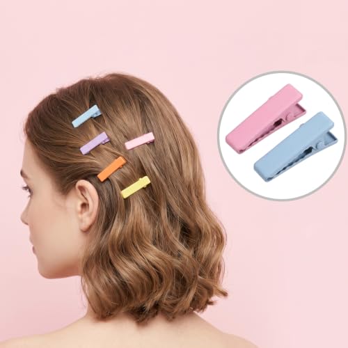 Bruislard 100 Pcs Mini Alligator Clips 2cm Small Metal Hair Barrettes