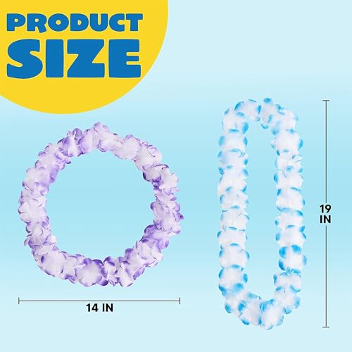 JOYIN 120 Count Hawaiian Leis - Colorful Tropical Flower Party Favors