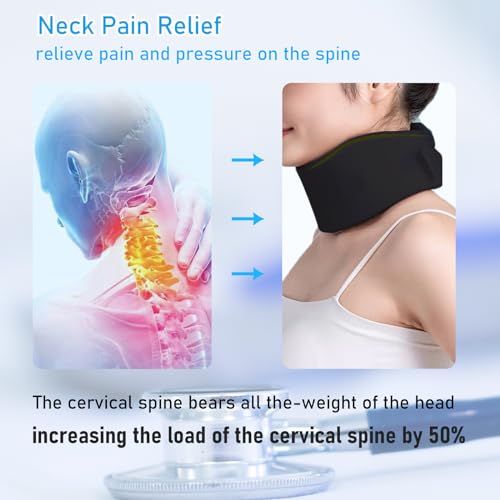 Leeveel Adjustable Neck Brace Collar for Pain Relief & Support