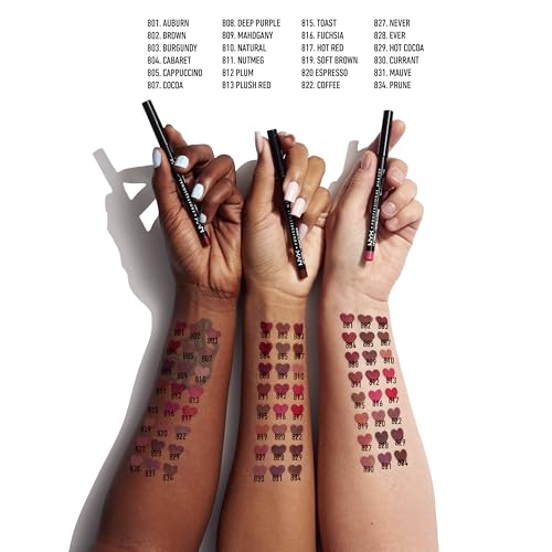 NYX Professional Makeup Slim Lip Pencil - Long-Lasting Creamy Prune Lip Liner
