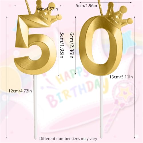 Metallic Gold 19 Birthday Candle - Cake Topper Decoration