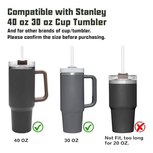 8-Pack Reusable Straws for 30oz-40oz Tumblers - Tritan Plastic