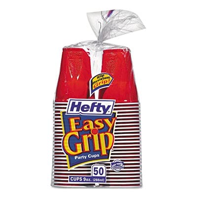 Hefty Red Disposable Plastic Cups, 9 oz, 600 Count (12 Packs)