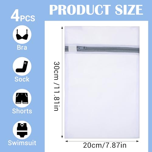 Ouligay 4 Pack Small Mesh Laundry Bags for Delicates - 8x12 Inch