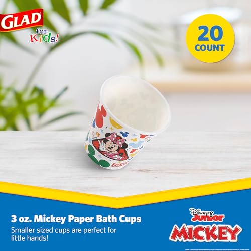 Disney Mickey and Friends Disposable Mini Paper Cups - 20 Count, 3 Oz