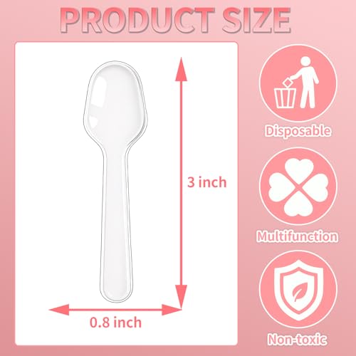 500 Pcs 3-Inch Mini Disposable Tasting Spoons for Desserts and Samples
