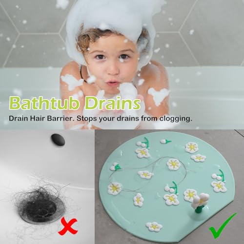 Green 5-Inch Silicone Bathtub Stopper with Suction Cover