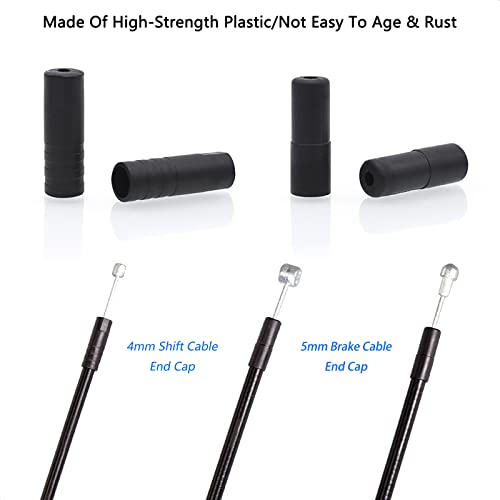 20 Pieces 4mm and 5mm Bicycle Shift/Brake Cable End Cap Derailleur Shifter Wire Cable End Cap for MTB Road Bike