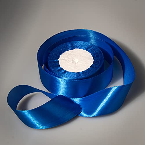 2 Inch Satin Ribbon - Blue Gift Wrap Ribbon for Crafts & Wedding Decorations