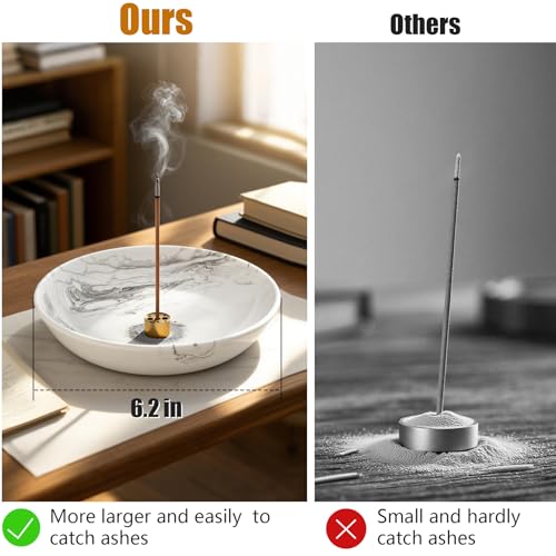 Minimalist Resin Incense Holder with Ash Catcher - 6.2"