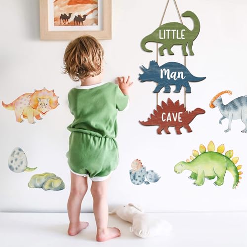 Dinosaur Hanging Sign for Boys Room - Little Man Cave Decor