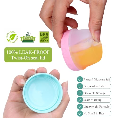 TOUWMX 12 Pack 2oz Salad Dressing Containers with Lids