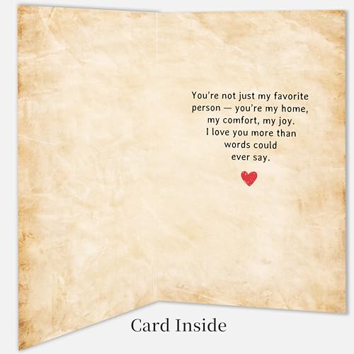 Romantic Birthday Card for Husband Wife, Premium Linen Card ZN416