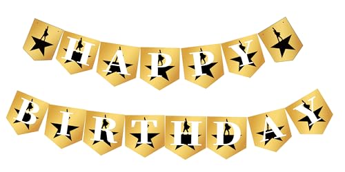 Happy Birthday Banner for Hamilton Fans - 15pcs Musical Decor