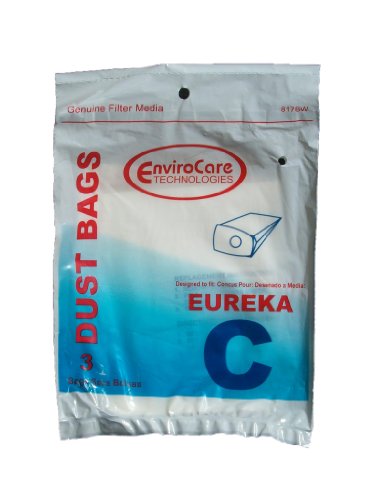 EnviroCare Replacement Dust Bags for Eureka Type C Canisters - 3 Pack