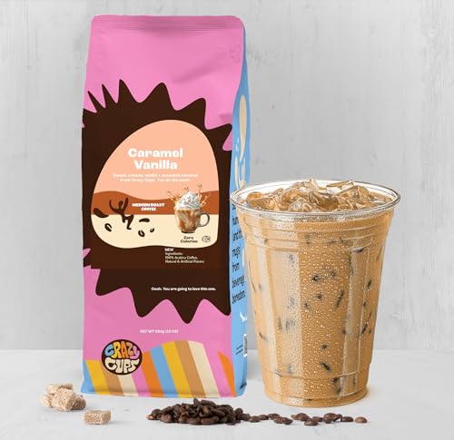 Crazy Cups Caramel Vanilla Flavored Ground Coffee, 10 oz Bags (3 Pack)