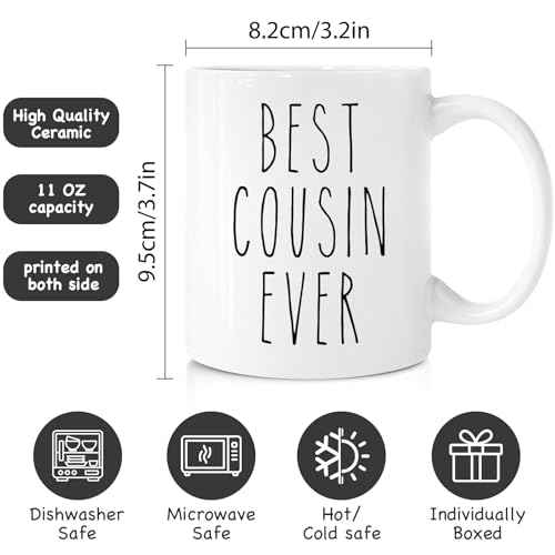 Personalized Cousin Gift Mug - Funny Ceramic Coffee Cup for Birthdays & Holidays
