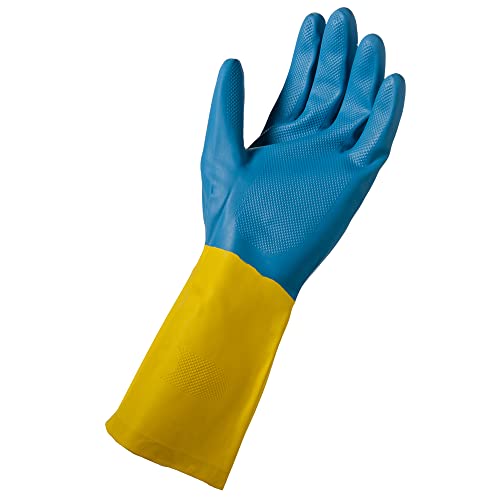 Reusable Neoprene Coated Latex Household Gloves by Soft Scrub