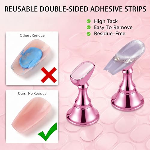 BAGTeck Magnetic Press On Nail Holder and Stand Kit for Nail Art Painting