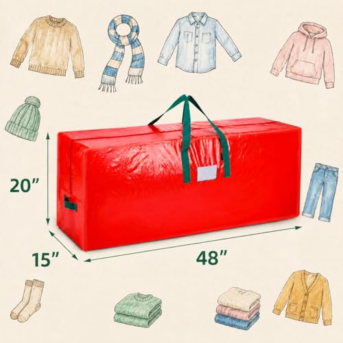 KRYSTY Christmas Tree Storage Bag for 7.5 Ft Trees - Waterproof & Durable