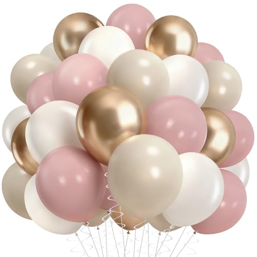 60Pcs Nude Dusty Pink Balloon Set for Weddings & Parties