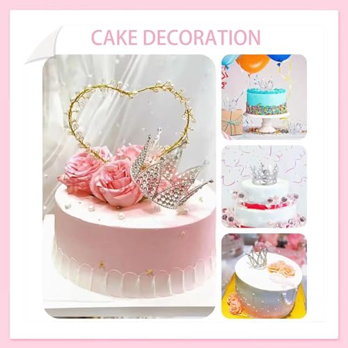 Silver Flower Bouquet Accessories Set with Tiaras, Butterfly Decorations & Pins