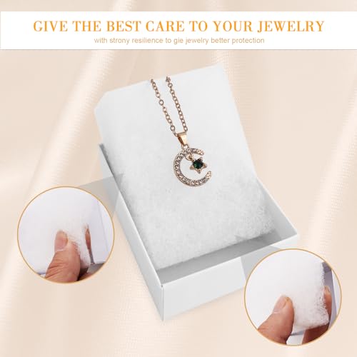 Jewelry Gift Boxes - White Cardboard, 10 Pack, 3.08x2.3x1.1 in