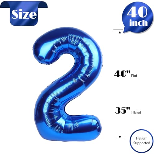 40-Inch Blue Number 3 Balloon - Jumbo Birthday Decoration