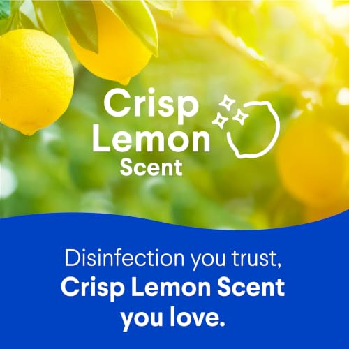 Clorox Disinfecting Wipes Crisp Lemon 75 Count Pack of 2 - Bleach Free, School & Home Use