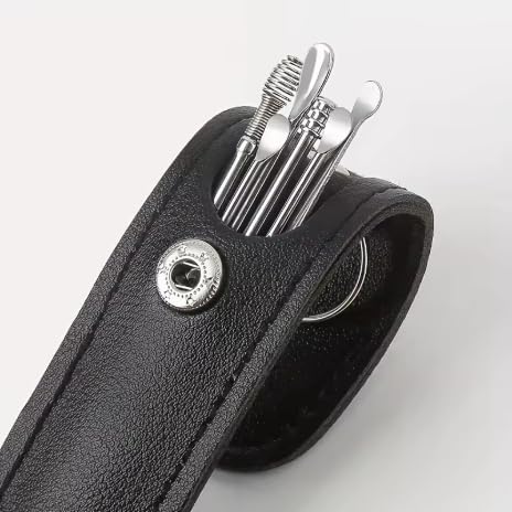 Stainless Steel Ear Wax Removal Kit - 6-Piece Ear Picking Spoon Set