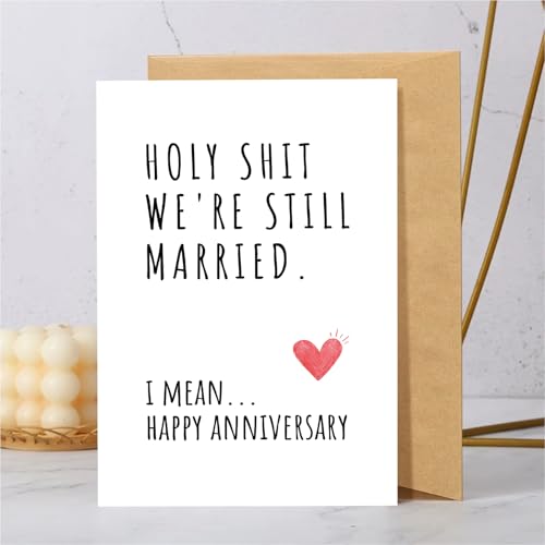 Funny Anniversary Card for Husband or Wife - Snarky Greeting Card