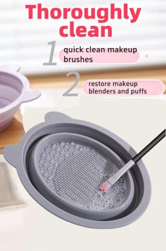 Silicone Makeup Brush Cleaner Mat Foldable Portable Washing Tool