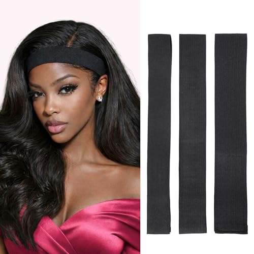 Mibeke Adjustable Lace Melting Bands for Wigs - 3 Pack Non-Slip Elastic Wig Grip Bands