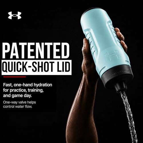 Under Armour Breeze Blue 32 oz Squeeze Water Bottle with Quick-Shot Lid